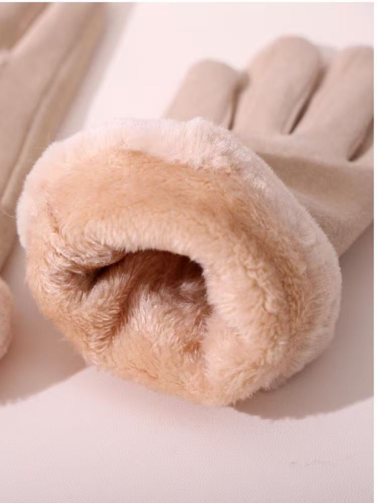 New Winter Gloves For Women, Cold-Proof, Windproof, Warm, Fleece-Lined, Thickened, Touchscreen, High-Value, Cute_voghion.com