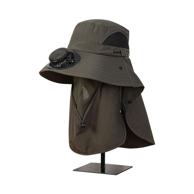 Removable Solar Fan Hat - Outdoor Sunshade Cap_voghion.com