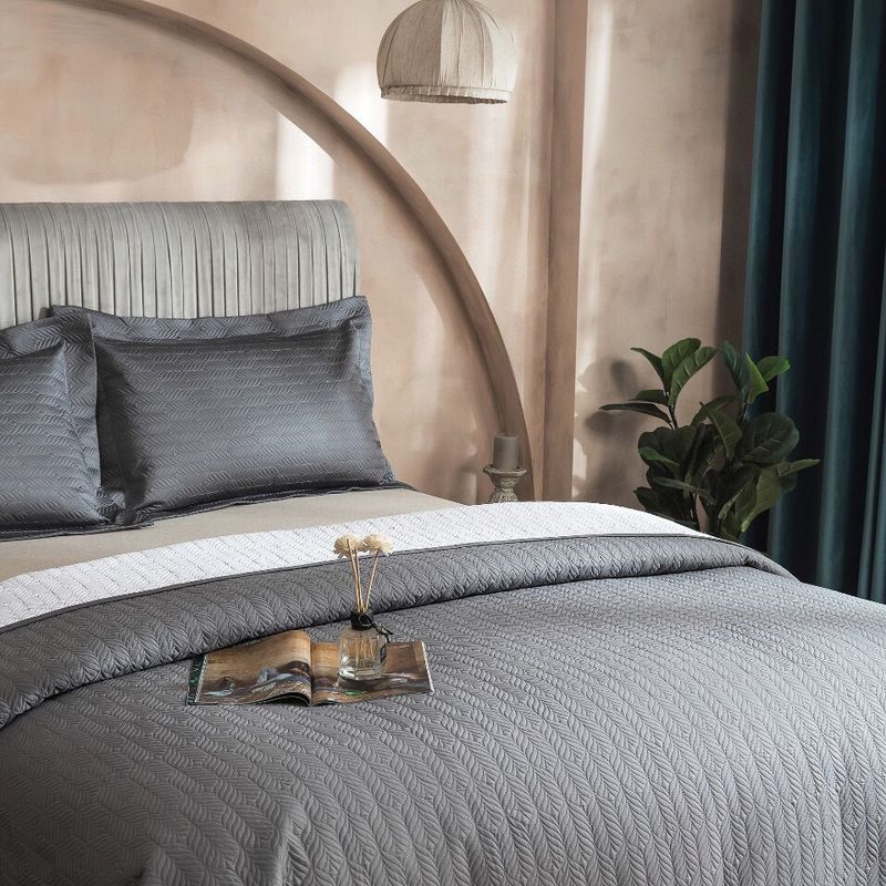 Copriletto in cotone di alta qualità, 100 pezzi, set da tre pezzi, trapuntato in cotone a fibra lunga, lenzuolo trapuntato in puro cotone, trapuntato da 1,8 m._voghion.com