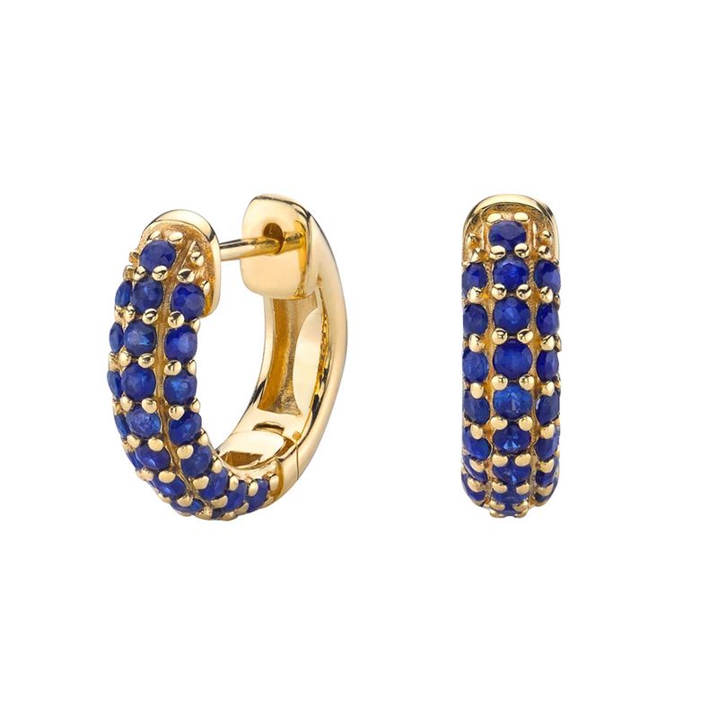 Colorful Micro Pave Zircon Full Diamond Earrings Rainbow Bone Studs Classic Basic Circle Clips Ear Jewelry_voghion.com