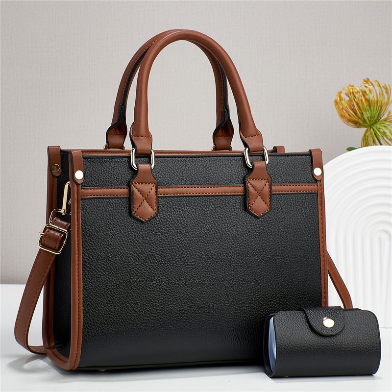 Mother And Child Bag Women's Bag Simple Casual Handbag Large Capacity 2-piece Set Shoulder Bag Crossbody Bag_voghion.com