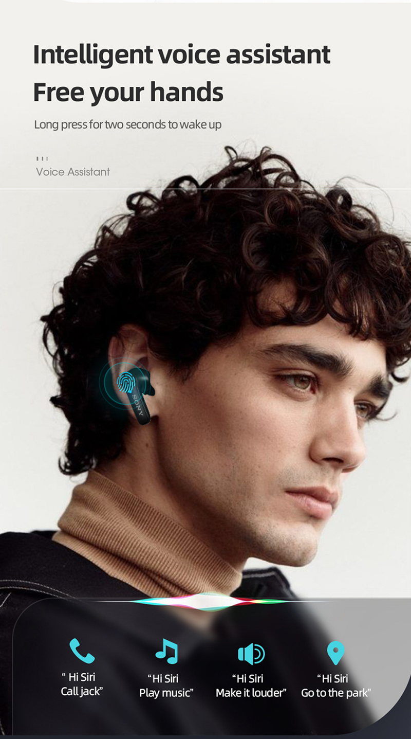 SNOY WF-S200 Wireless Headset Bluetooth V5.0 In-ear Earbuds Sports Bluetooth Headphone with Charging Box For PC Android_voghion.com