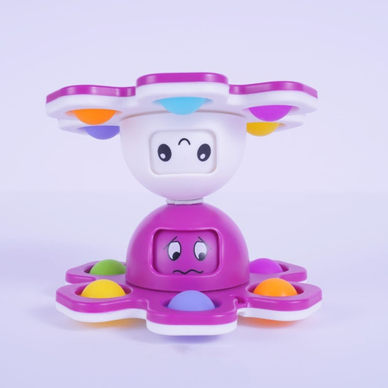 CRAZYLIFE 5 style Fidget Toys Autism Stress Relief Silicone Interactive Flip Octopus Change Faces Spinner Push Pop Bubble Fidget Toy for Spinners_voghion.com