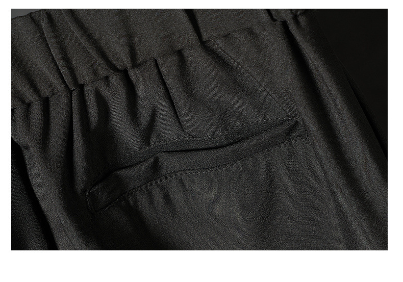 Pantalones tobilleros ajustados con cierre de velcro para hombre: pantalones de vestir ligeros de verano con tejido transpirable, antiarrugas y cómodos para uso informal y de oficina._voghion.com
