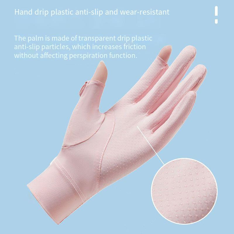 Guanti da ciclismo con protezione solare per donna, estivi, per auto elettriche, antiscivolo, sottili, con touch screen, guanti da ciclismo con protezione solare per donna_voghion.com