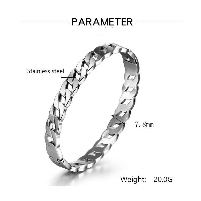 Damenschmuck – Stilvolles Titanstahl-Kettenarmband mit hohlem Design, minimalistisch und stapelbar für den Alltag, einfaches, vielseitiges Nischendesign_voghion.com