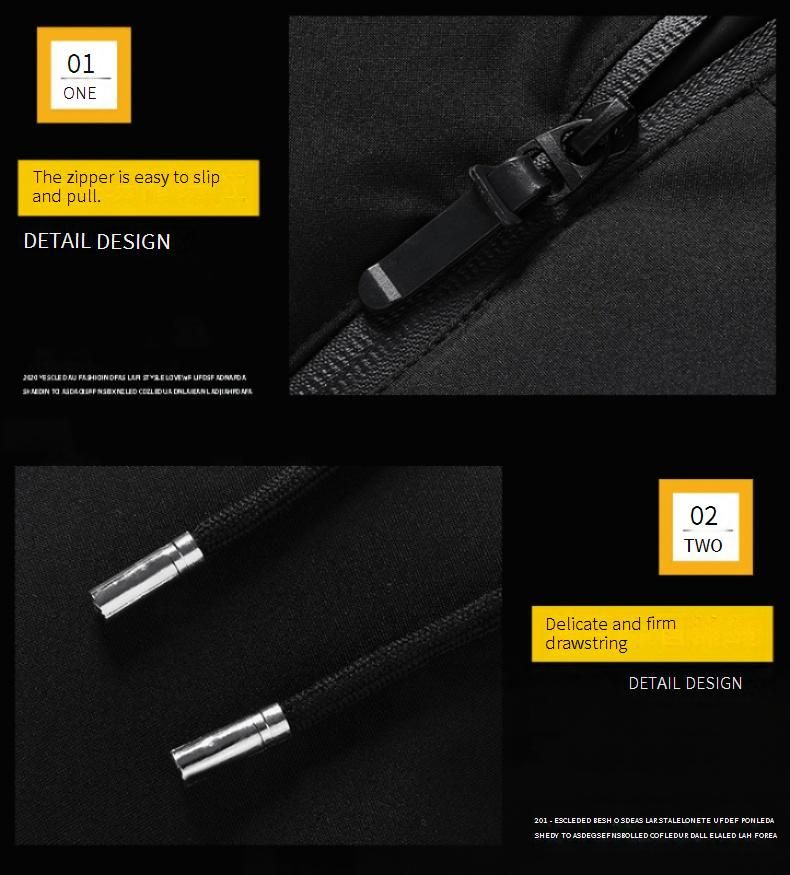 Slim-Fit Winter-Pufferjacke für Herren mit Kapuze – Leichter, gesteppter Polyestermantel, Bomberjacke mit kurzem Reißverschluss für Freizeit und Streetwear (Schwarz/Grau/Marineblau)_voghion.com