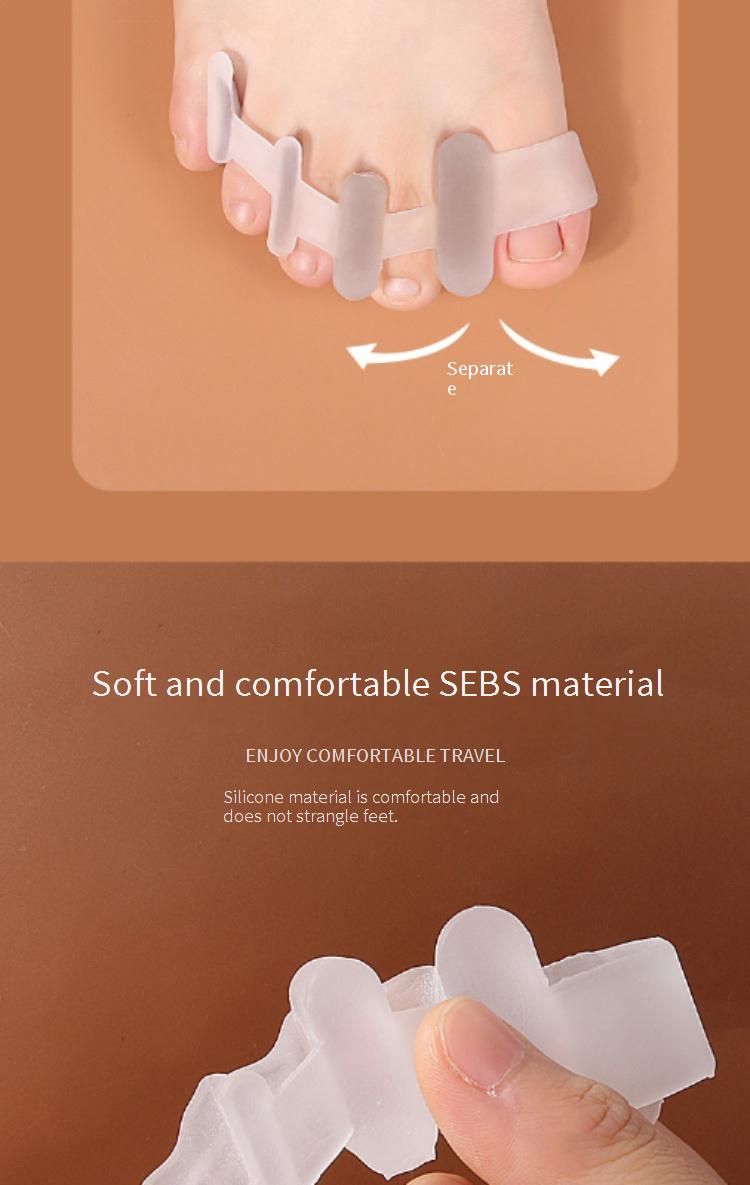 Soft Silicone Toe Separators For Overlapping Toes, Bunion Relief & Foot Pain - Breathable & Comfortable Toe Spacers For Men & Women_voghion.com