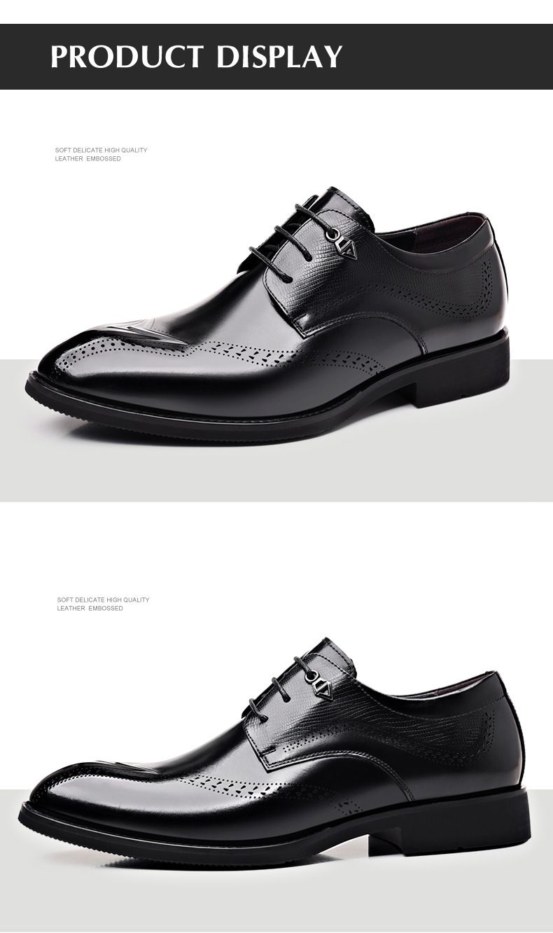 New business dress shoes men's soft sole breathable leather British men's shoes commuter cowhide shoes_voghion.com