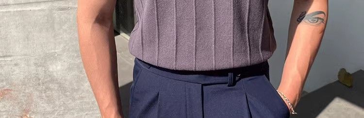 Férfi ruházat Póló férfi nyári új kerek nyakú póló félujjú férfi rövid ujjú vékony változatú alsó ing gyapjú póló_voghion.com