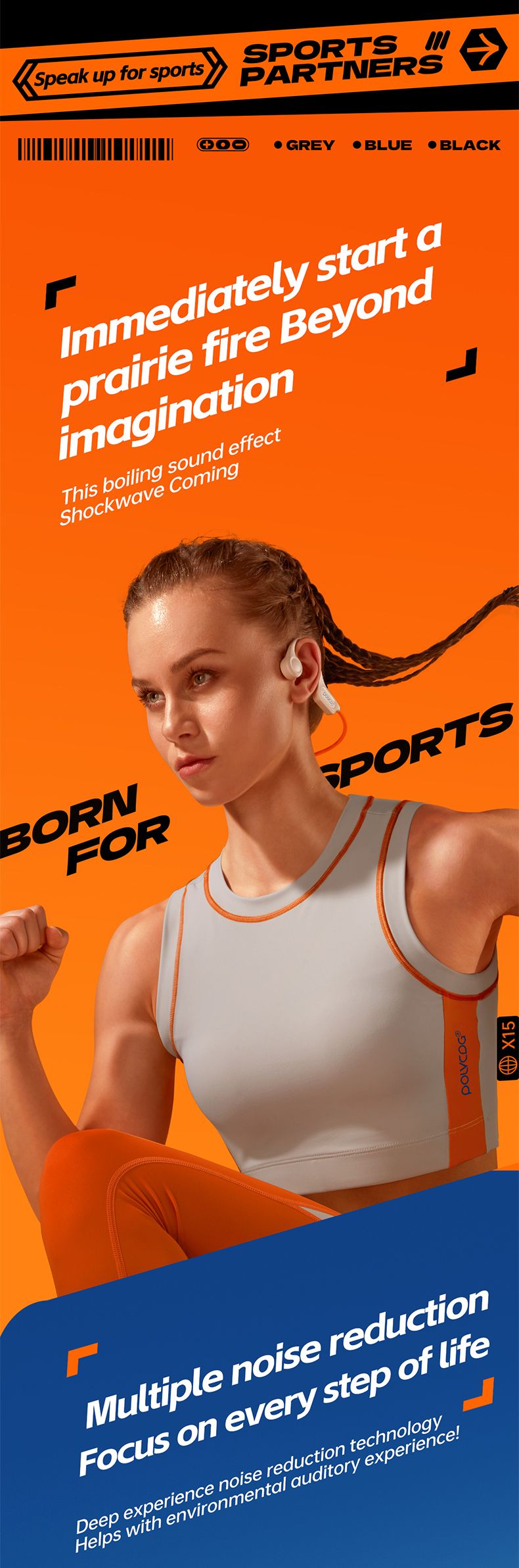 Bone Conduction Bluetooth Earphones 32GB Memory IPX6 Sweatproof And Rainproof Bicycle Sports Earphones X15_voghion.com