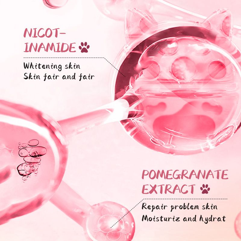 All English SADOER Pomegranate Nicotinamide Cartoon facial mask Facial Mask Fruit essence_voghion.com