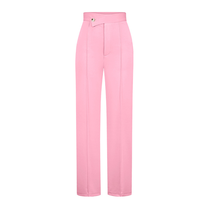 Damenbekleidung, Freizeithose, Temperament, Pendeln, leicht ausgestellte Hose, vielseitige modische Hose mit weitem Bein für Damen_voghion.com