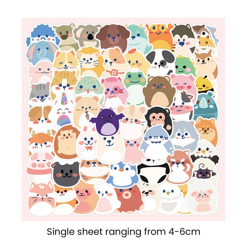 ToysMall 60 pièces autocollants de dessin animé mignon chien Lion éléphant ours cochon bricolage vinyle Art PVC valise bouteille d'eau Scrapbook autocollants papeterie cadeau_voghion.com