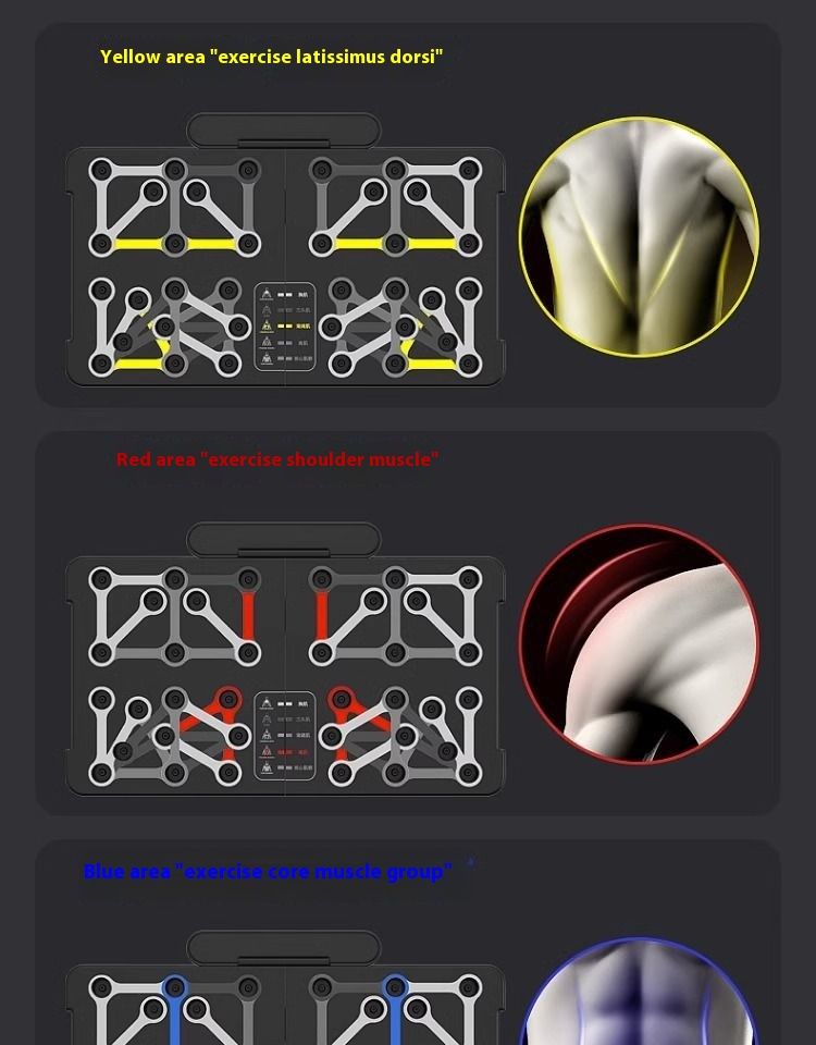 Push-Up-Board-Ständer, Smart Counter, multifunktionales Brustmuskel-Trainingsgerät, Fitness-Set für den Heimgebrauch für Männer_voghion.com