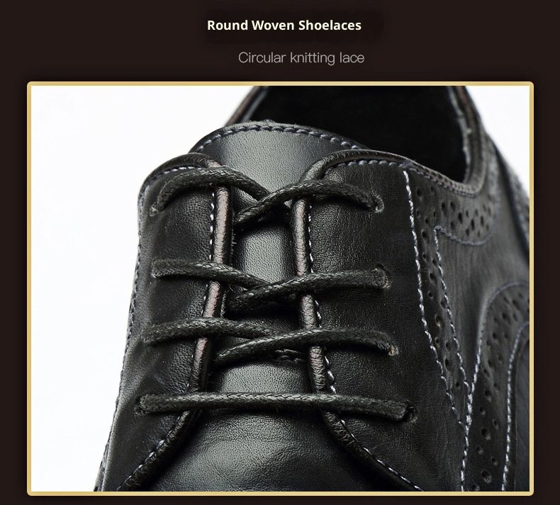 Scarpe derby casual da uomo in pelle traspiranti e cave, formali, resistenti all'usura, con strato superiore intagliato in vacchetta_voghion.com