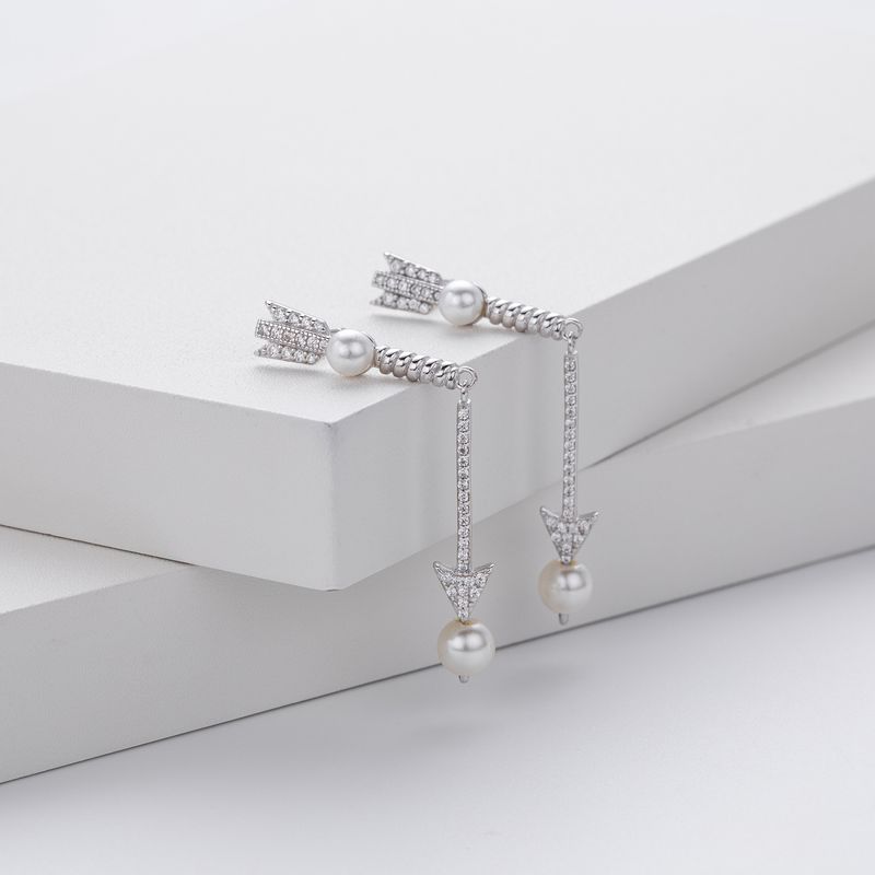 Orecchini a freccia in argento Hot Elling, moda di alta gamma, stile semplice e generoso, eleganti e suggestivi_voghion.com