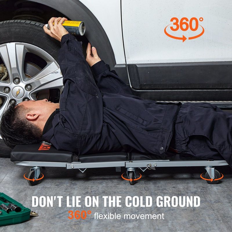 VEVOR 2 in 1 Z Creeper Seat Rolling Chair Auto Mechanics Shop Garage Work Stool_voghion.com