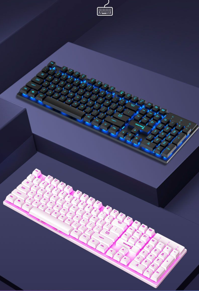 Great Wall K16 Tastatur-Maus-Set, mechanisches Gefühl, verkabelt, leuchtend, USB, schwebend, PUBG, Gaming-Laptop, universell_voghion.com