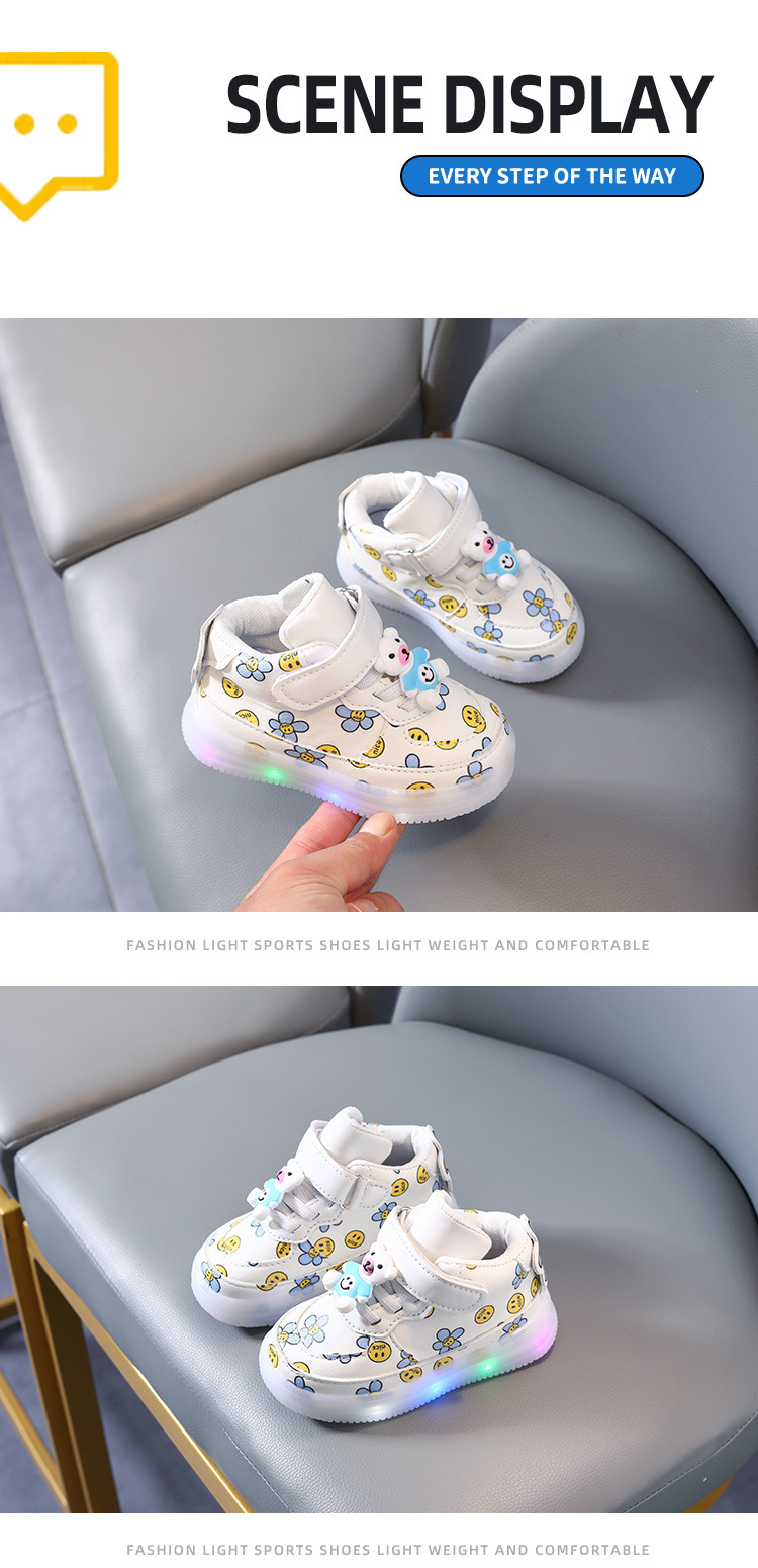 Spring And Autumn Children Light Shoes Shoes Soft Soled Baby Walking Light Shoes_voghion.com