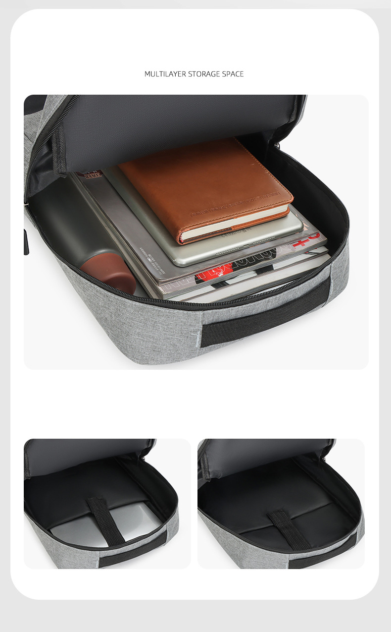 Herentassenset Rugzak Cadeau Driedelige Studentenrugzak Usb Computertas Heren Casual Schoudertas_voghion.com