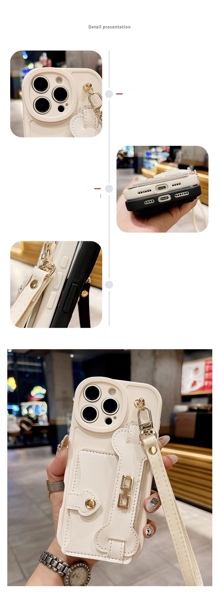Phone Case & Covers New Coin Card Holder For 16e Mobile Phone Case IPhone15 Promax Wristband Hand Strap 14 Anti Fall 13_voghion.com