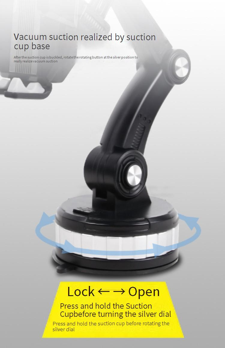 Universal Car Windshield Phone Mount - Super Strong Suction Cup Holder For Truck/SUV With 360° Rotation (Anti-Shake Design)_voghion.com