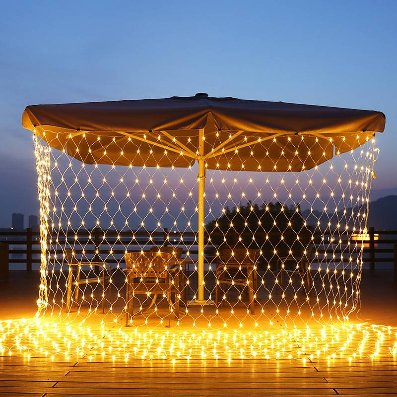 Wasserdichte LED-Lichternetze für die Außendekoration – 8 x 10 m, 2000 LED-Lichterketten mit IP44-Schutzart, Optionen für Warmweiß/Kaltweiß/Mehrfarbig_voghion.com