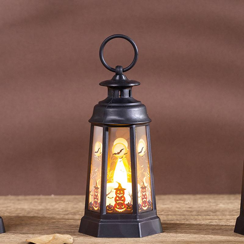 Halloween Pumpkin Lanterns, Retro Wind Lanterns, Party Atmosphere Decoration Props, Table Ornaments, Hanging Decorations_voghion.com