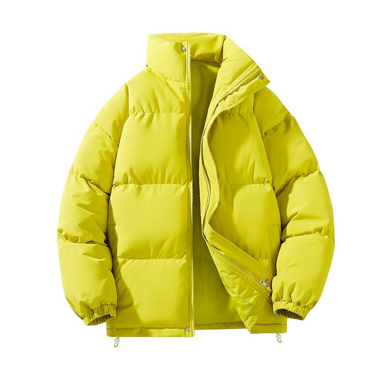 Men's Winter Thickened Puffer Jacket - Loose Fit Unisex Zip-Up Coat, Polyester-Filled Warm Parka For Teens & Young Adults (Multiple Colors)_voghion.com