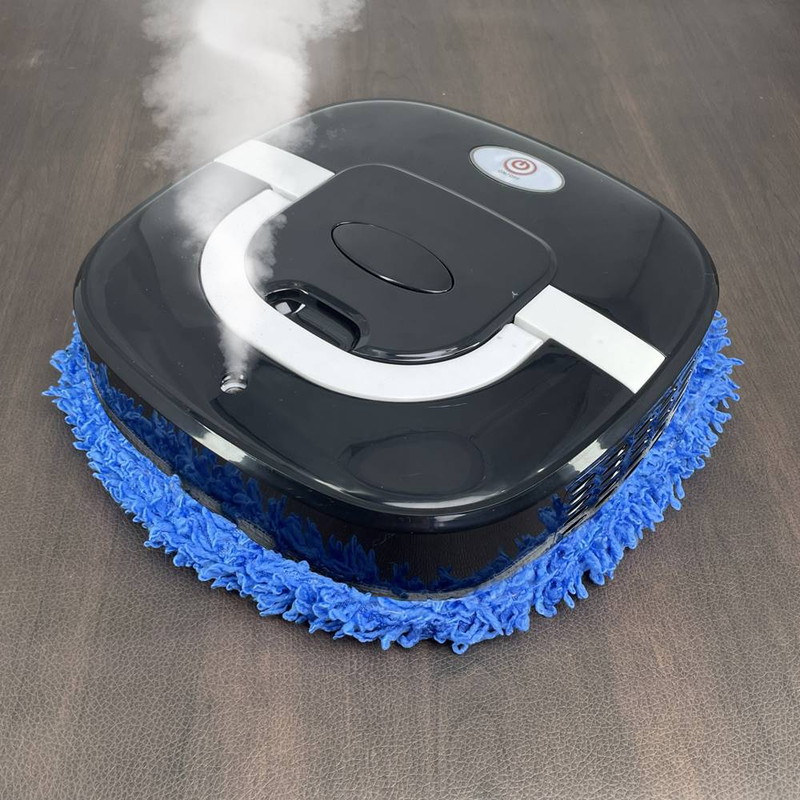 USB Rechargeable Robot Mop, With Automatic Spray - Mute 20dB, Dual Mode Dry And Wet Cleaning, Blue Microfiber Mop, Very Suitable For Home Floor Care_voghion.com