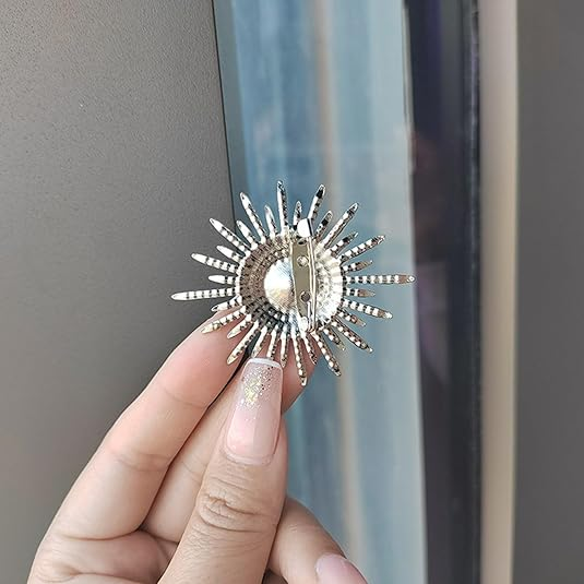 Sunflower Brooch, Sunflower Pearl Brooch, Women's Sunflower Rhinestone Brooch, Flower Brooch, Pearl Pine Clothes Lapel Badge Brooch, Pine Hanging_voghion.com
