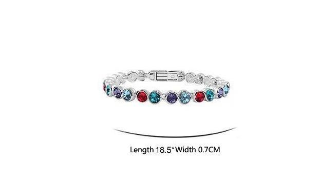 Heiße Verkäufe 18 Karat Platin Überzogene Armbänder Österreichischen Kristall Mode Custome Mädchen/Frauen Schmuck Für Woimen Großhandel_voghion.com