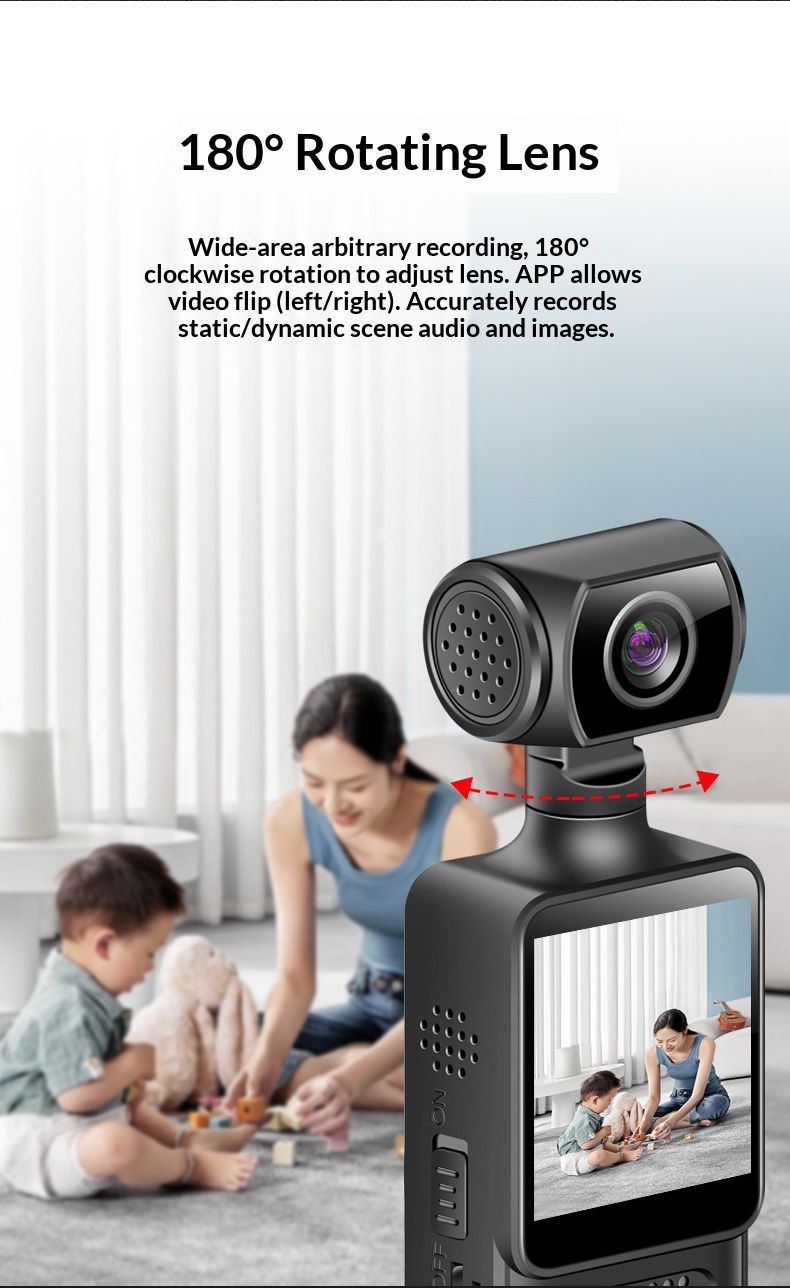 Caméra corporelle M12 WiFi - Enregistreur 4K HD de qualité policière avec clip rotatif, vision nocturne et étui étanche_voghion.com