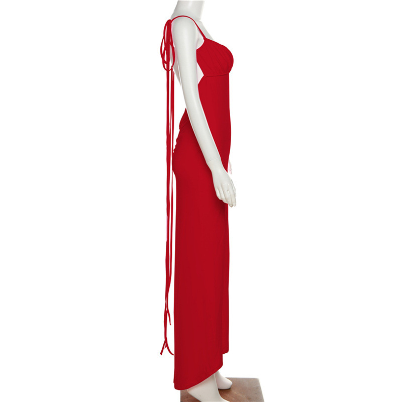 Women's Clothing Fashion Suspenders Sexy Backless Slim Fit Hip Hugging Temperament Dress_voghion.com