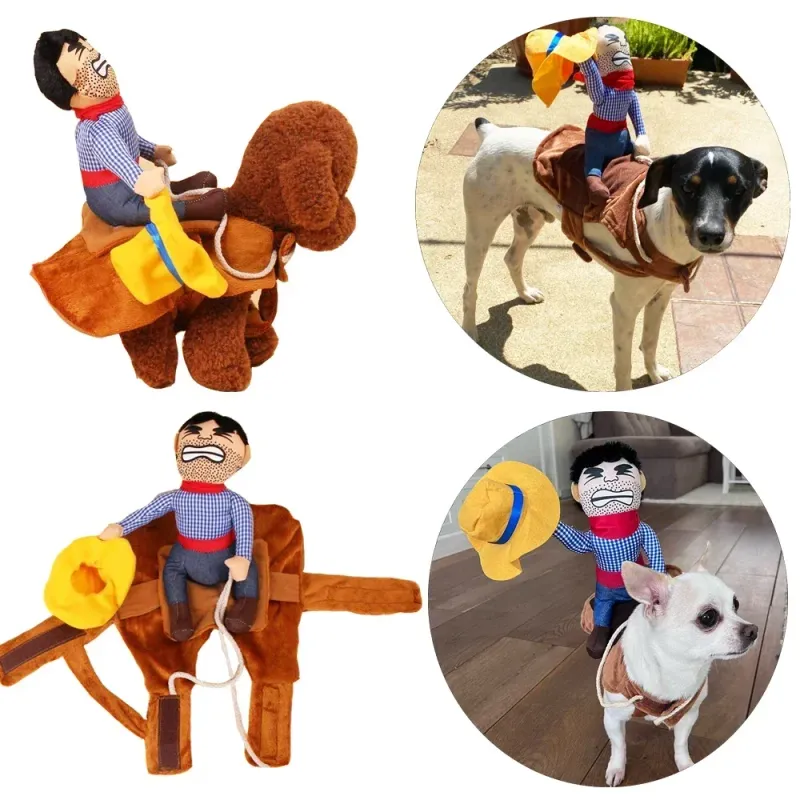 Dog Clothes, Funny Cosply Hlloween Costume, Puppy, Kitten, Cowboy Outfit, Unusul Pet Costumes, Bulldog, Pug, By PawParty Store_voghion.com