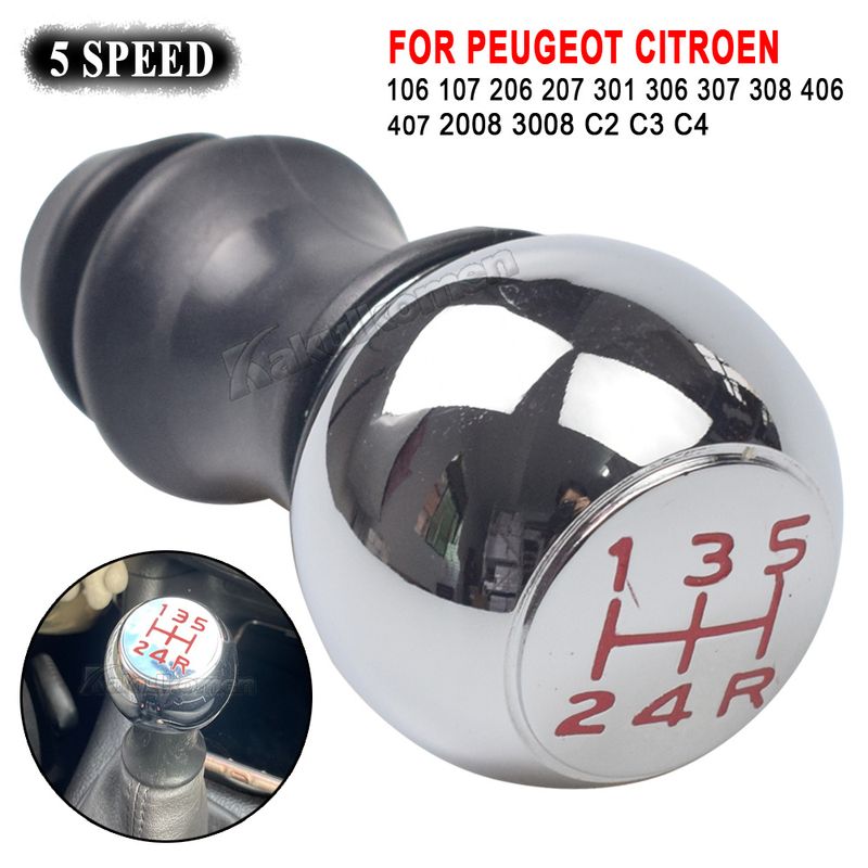 5/6 Geschwindigkeit MT Schaltknauf Hebel Schalthebel Stick für Peugeot 106 206 306 406 107 207 307 407 301 308 2008 3008 Citroen_voghion.com