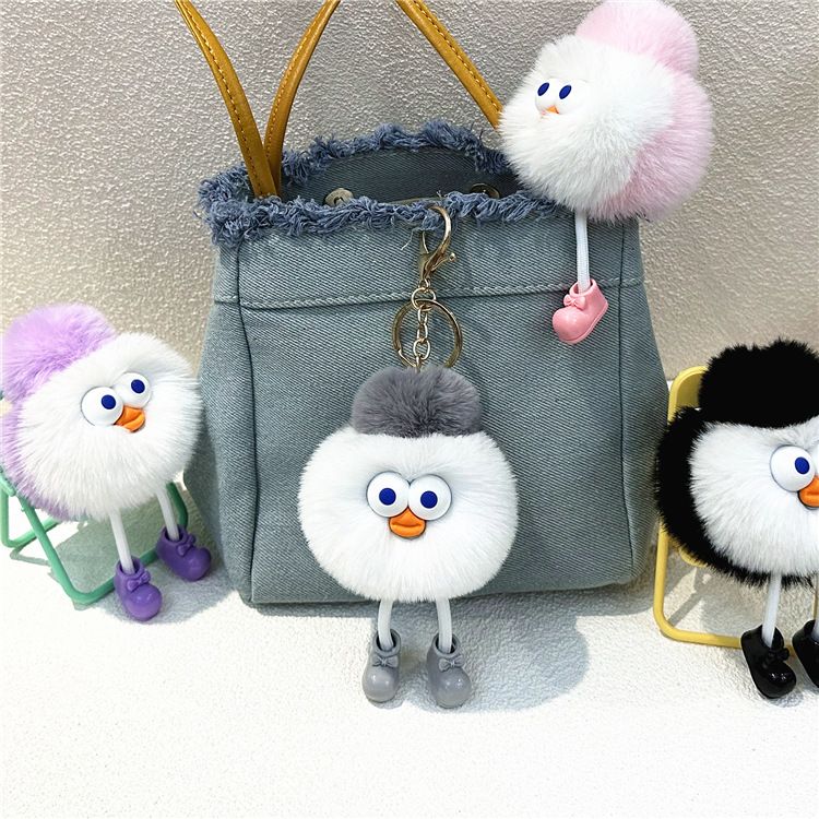 Taschenanhänger, Ei-Party-Schlüsselanhänger, niedlicher Cartoon-Taschenanhänger, Plüschpuppe, Auto-Ornament, Puppenmaschine, Geschenk_voghion.com