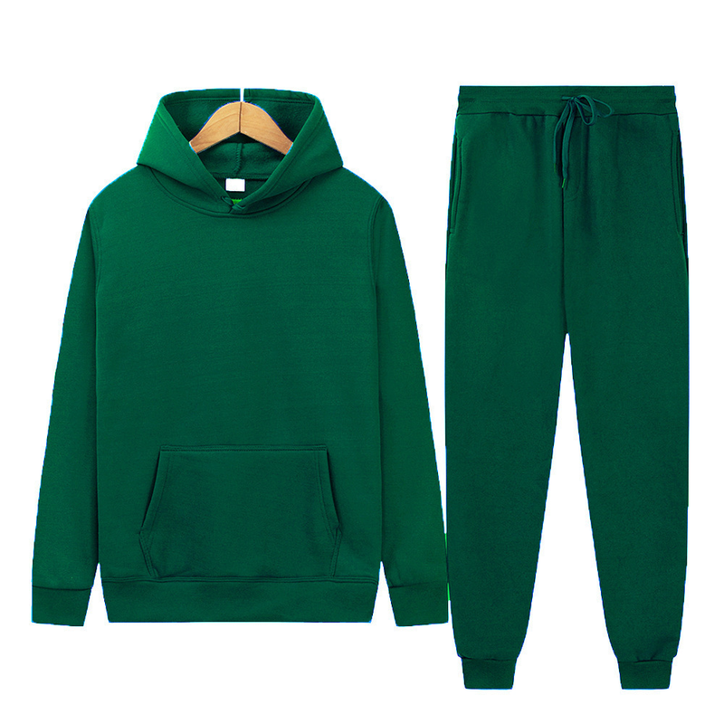 Herren-Hoodie-Set, einfarbig, Sweatshirt-Set, lässig, langärmelig, Kapuzenpullover, Hose, Polar-Fleece, zweiteilige Anzüge, Y2k-Jogginghose-Set_voghion.com