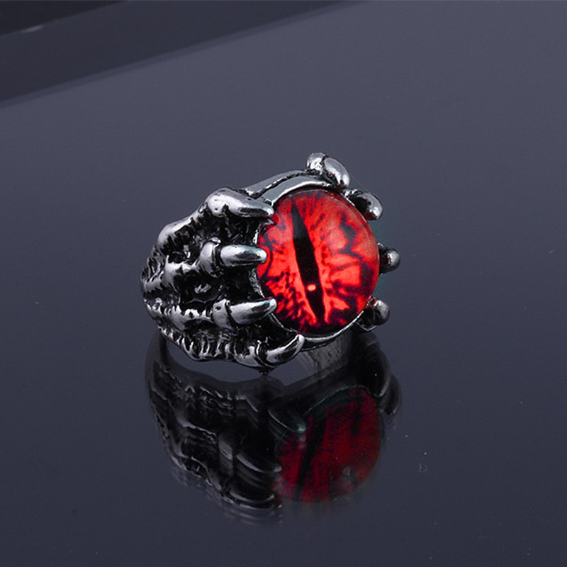 Mode Kreative Bösen blick Ringe größe einstellbar Punk offenen Ring Schmuck männer Bar Nachtclub Zubehör Geschenke_voghion.com