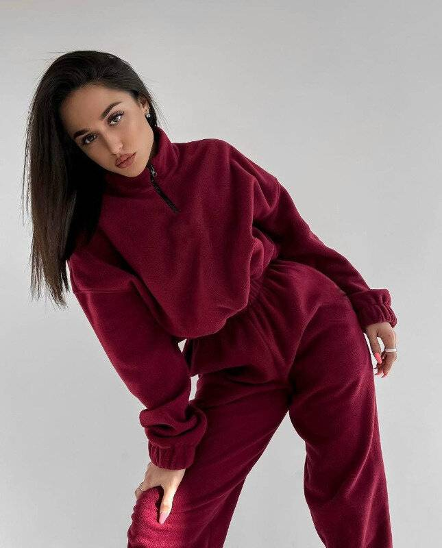 Conjunto de 2 piezas de ropa deportiva para mujer, traje informal, pantalones, sudadera con capucha y pantalón de color sólido, chándal, traje deportivo, sudadera tipo pulóver_voghion.com