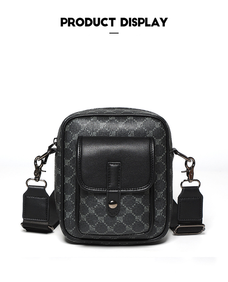 Pu Flip Vertikale Umhängetasche All Match Handy Kleine Umhängetasche Modemarke Herrentasche_voghion.com