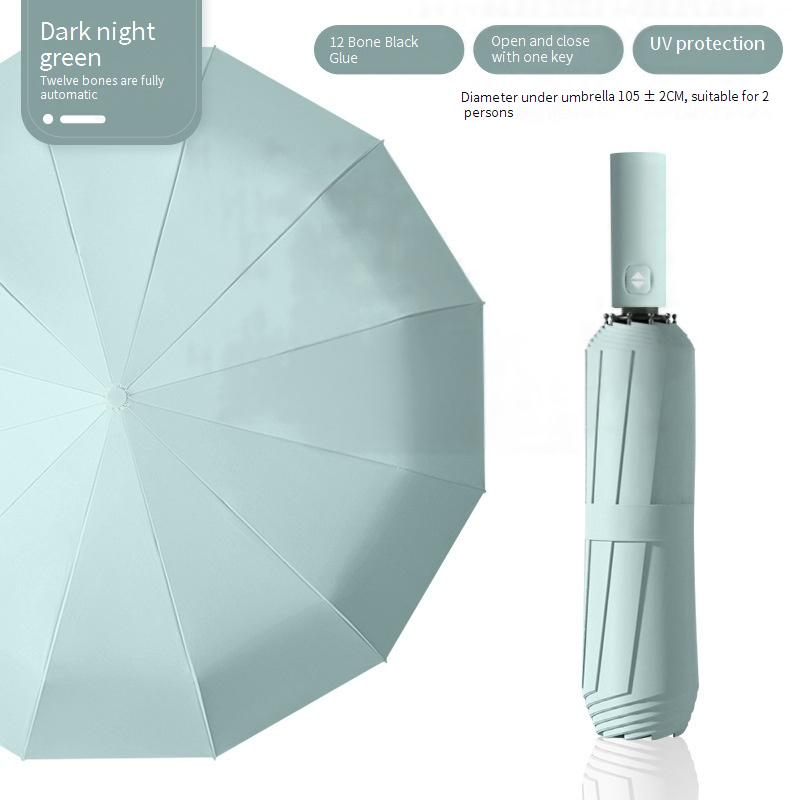 36 Rib Keel Fully Automatic Folding Umbrella Printed Logo Advertising Business Sunny And Rainy Dual Use Sun Umbrella Promotion Sun Protection_voghion.com