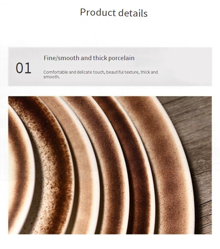 Piatto da bistecca, piatto da ristorante, piatto, ciotole e piatti, stoviglie in ceramica, piatto creativo, piatto da portata ..._voghion.com