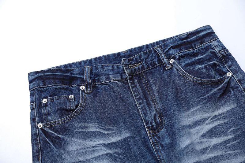 Herrenbekleidung High Street Baggy Männer und Frauen Blumenstickerei Cat Whisker Straight Drape Jeans Neutral Loose Wide Leg_voghion.com