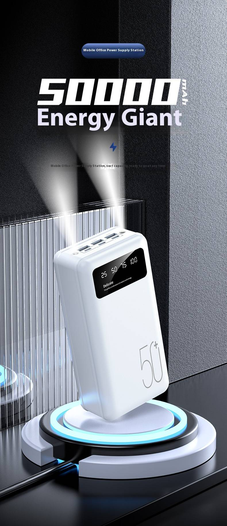 High-Capacity 50000mAh Portable Power Bank With Fast Charging For Camping & Outdoor Activities_voghion.com