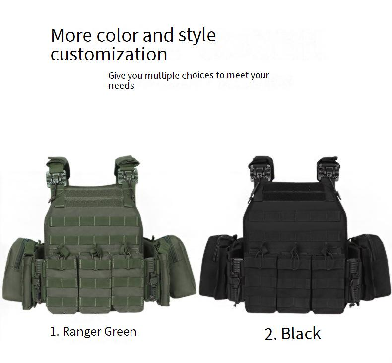 Quick-Release Tactical Vest – Laser-Cut MOLLE-Compatible Military Chest Rig (One Size, 6 Colors)_voghion.com