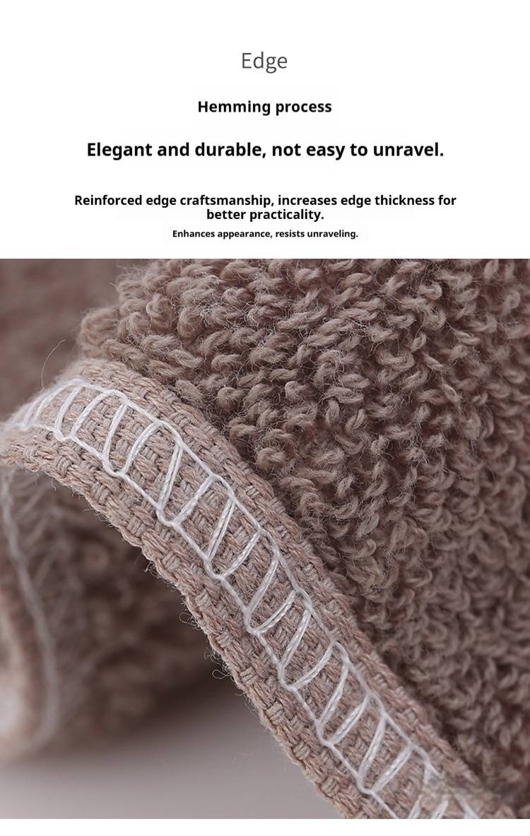 Zestaw ręczników bawełnianych – 32-warstwowe luksusowe ręczniki kąpielowe i do rąk, 34 x 74 cm i 34 x 34 cm, wzór żakardowy i w paski, do hoteli i siłowni (szary/brązowy)_voghion.com