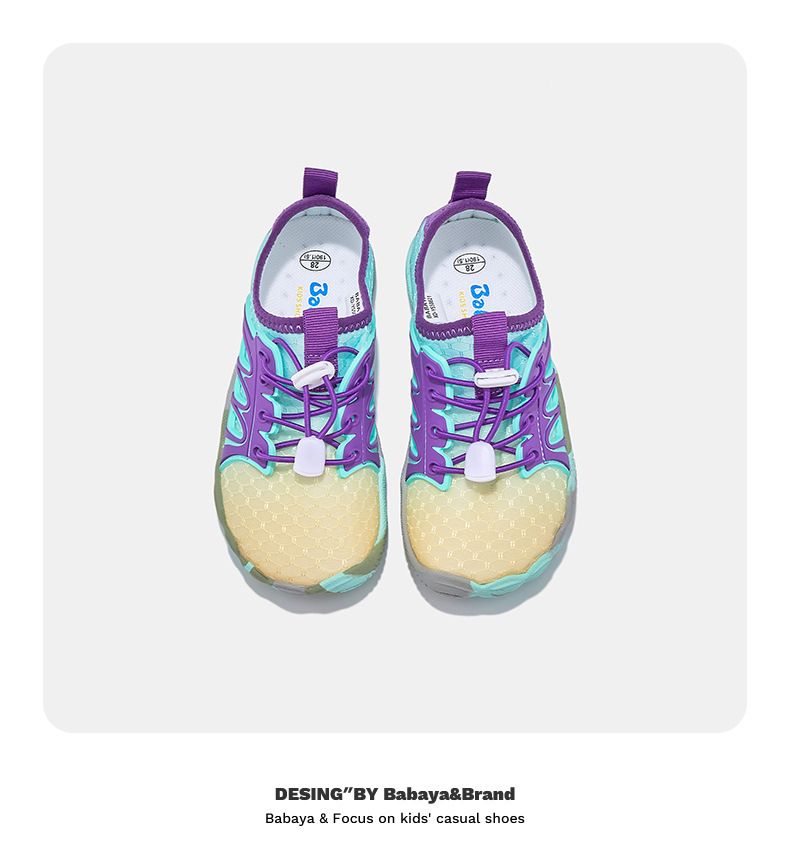 XD-YS50821 Girls' Sports Sandals, Summer New Children's Casual Breathable Running Shoes, Boys' Thin Single Mesh Shoes_voghion.com