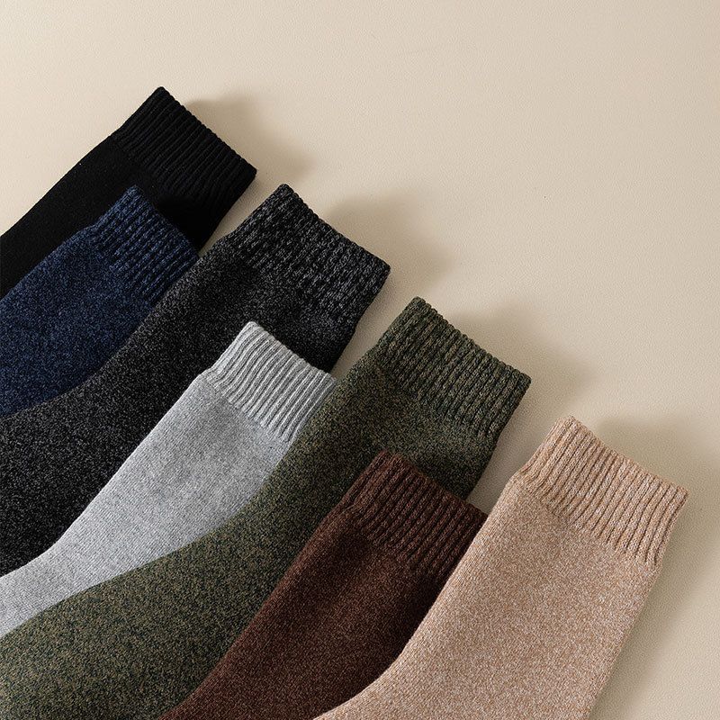 Winter dikke handdoek sokken heren dikke badstof sokken casual diamant midden sokken katoenen sokken heren warme sokken wollen sokken_voghion.com